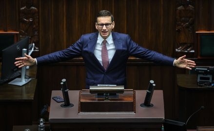 Mateusz Morawiecki na sejmowej mównicy