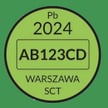 Naklejka upoważniająca do wjazdu do Strefy Czystego Transportu