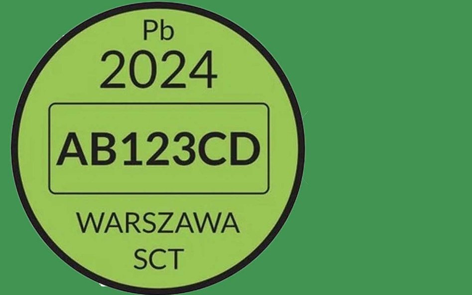 Naklejka upoważniająca do wjazdu do Strefy Czystego Transportu