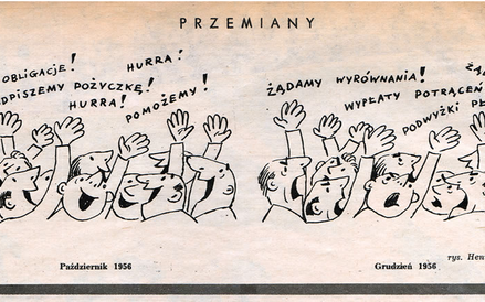 Henryk Chmielewski ps. Yes, Przemiany, 1956, Szpilki, 1957, nr 1, s. 2.