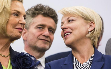 Andżelika Borys w czerwcu w polskim Sejmie, z lewej Anna Maria Anders, senator PiS i sekretarz stanu