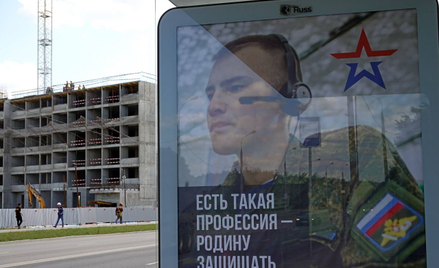 Billboard zachęcający do wstapienia do armii rosyjskiej