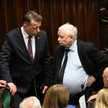 Jarosław Kaczyński i Mariusz Błaszczak w Sejmie