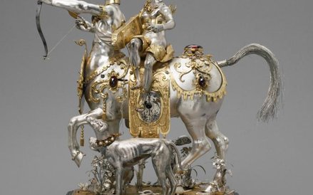 Hans Jakob I Stołowy automat, przedstawiający Dianę i Centaura. Bachmann, Augsburg, ok. 1602-1606, c