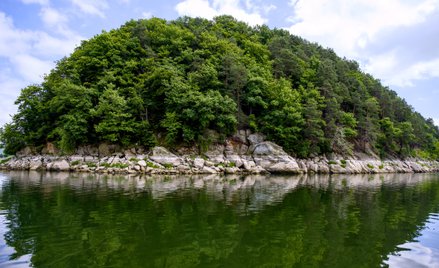 Małpia Wyspa na Jeziorze Rożnowskim w Gródku nad Dunajcem