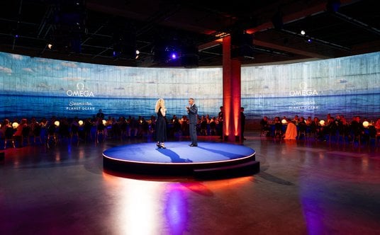 Wnętrza The Tanks w londyńskiej Tate Modern w trakcie wieczoru zorganizowanego przez Omegę.