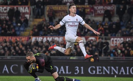 Roma - Milan 1:1. Krzysztof Piątek znów wyjął rewolwer