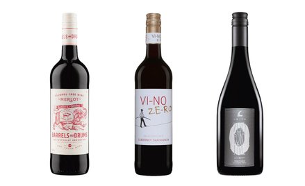 Barrels & Drums Merlot 40 zł   Vi-No Ze-Ro Cabernet Sauvignon 30 zł   Leitz Zero-Point-Five Pinot No