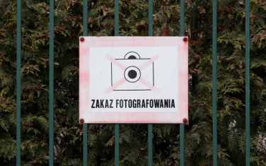 Tabliczka z informacją o zakazie fotografowania