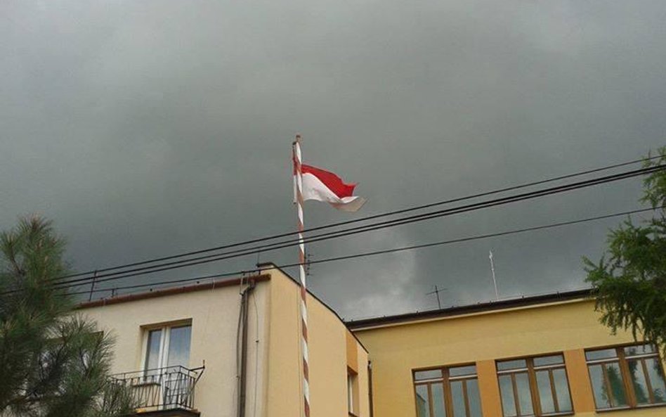 Ile flag przed komisją wyborczą