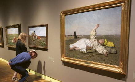 „Babie lato” Józefa Chełmońskiego uznano w jego czasach za obraz nieprzyzwoity. Kobieta, w dodatku w