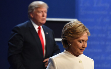 Donald Trump i Hillary Clinton podczas debaty prezydenckiej