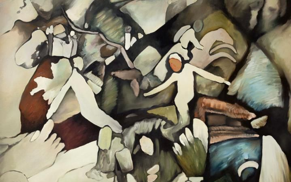 Ewa Juszkiewicz, Bez tytułu (według Wassily’ego Kandinsky’ego), 2015 r., olej na płótnie, 100 x 120 
