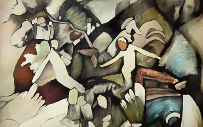 Ewa Juszkiewicz, Bez tytułu (według Wassily’ego Kandinsky’ego), 2015 r., olej na płótnie, 100 x 120 