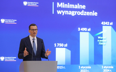 Mateusz Morawiecki na konferencji prasowej zapowiedział dalszy wzrost płacy minimalnej