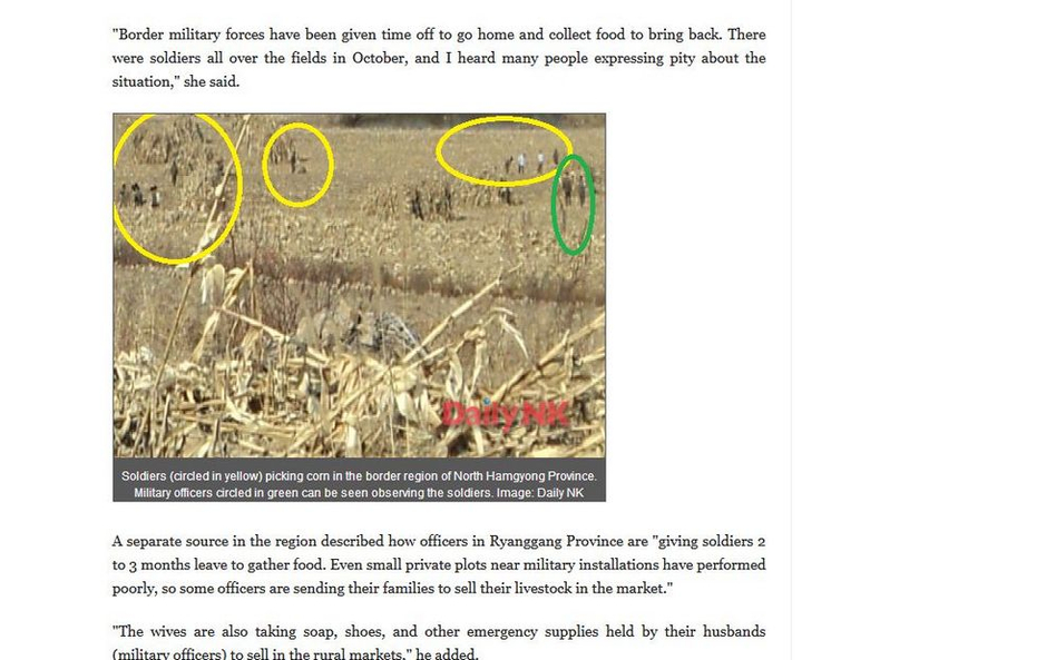 Korea Płn.: Żołnierze dostają wolne, by szukać jedzenia?