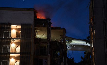 Ostrzelany budynek mieszkalny w Dnieprze