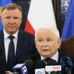 Prezes PiS Jarosław Kaczyński na konferencji prasowej Prawa i Sprawiedliwości w Sejmie