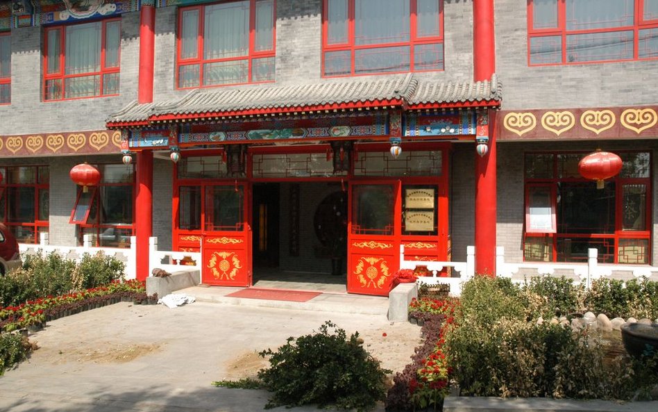 Typowy wystrój chińskiej restauracji na prowincji