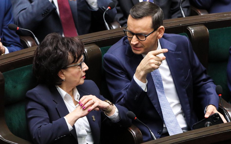 Elżbieta Witek i Mateusz Morawiecki