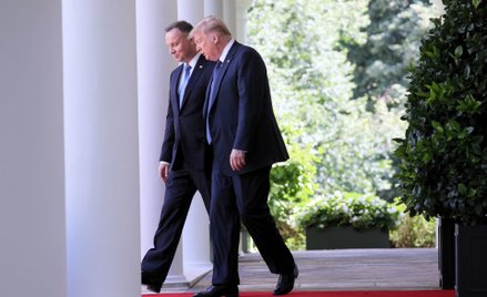 Andrzej Duda w czasie spotkania z Donaldem Trumpem w Waszyngtonie, czerwiec 2020 roku