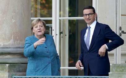 Kanclerz Niemiec Angela Merkel i premier Mateusz Morawiecki