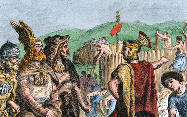 Rok 406: spotkanie pod Fiesole (Toskania) rzymskiego generała Stylichona z Radagaisusem, przywódcą O
