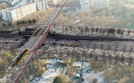 Wizualizacja wiaduktu nad al. Stanów Zjednoczonych