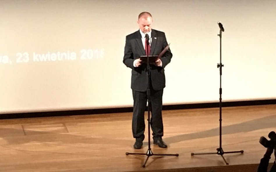 List prezydenta Andrzeja Dudy odczytuje minister Paweł Mucha