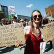 Jan Kapela jako aktywist(k)a tzw. Marszu Szmat w maju 2013 r., czyli poet in red