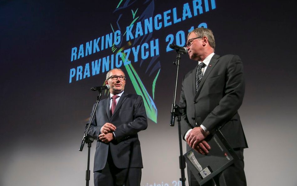 Tomasz Jażdżyński - prezes GREMI MEDIA S.A., Bogusław Chrabota - redaktor naczelny "Rzeczpospolitej"