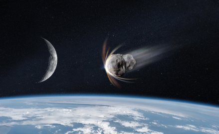 Asteroida w przestrzeni kosmicznej w pobliżu Ziemi. Elementy obrazu udostępnione przez NASA / zdj. i