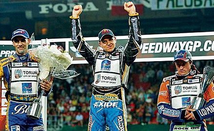 Podium w Kopenhadze – od lewej: Gollob, Hampel i Harris (fot: Jens Dige)