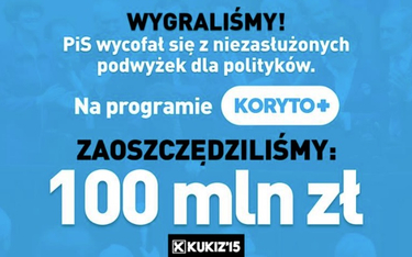Paweł Kukiz dziękuje mediom za rozpropagowanie hasła "Koryto+"