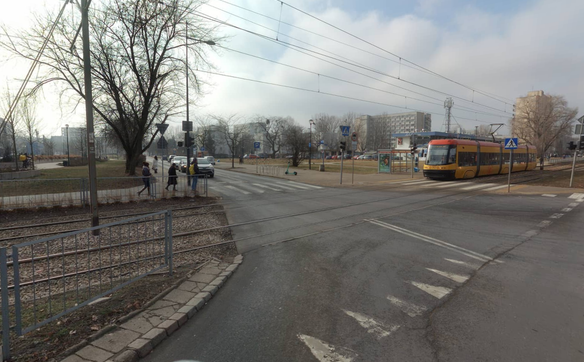 Skrzyżowanie ulic Krasińskiego i Broniewskiego w Warszawie, stan obecny