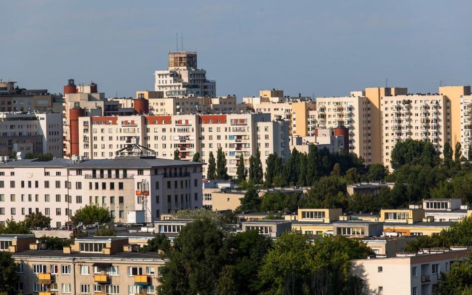 Warszawa - widok z ulicy Okopowej