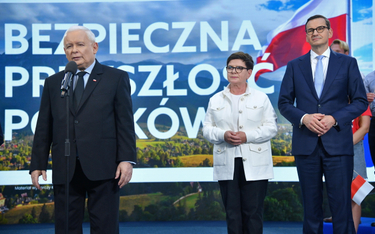 Kampania wyborcza do parlamentu 2023: Wicepremier, prezes PiS Jarosław Kaczyński, premier Mateusz Mo