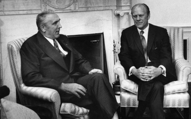 Październik 1973 r. Gerald Ford przyjmuje Edwarda Gierka w Białym Domu.