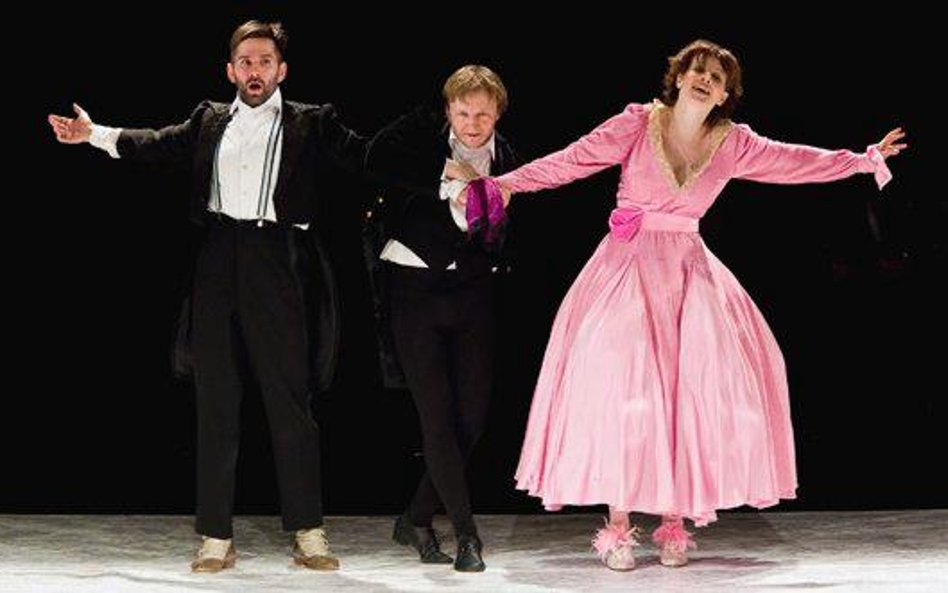 Marcin Bosak (Podkolesin), Łukasz Lewandowski (Kaczkariow), Karolina Gruszka (Agafia)