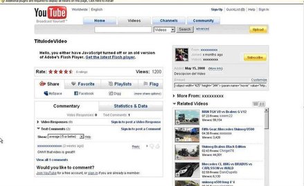 Fałszywa strona YouTube