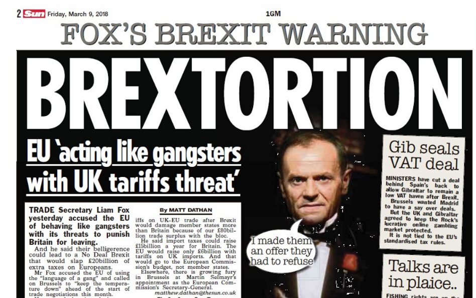 Brytyjska prasa o Brexicie. Donald Tusk jak Vito Corleone