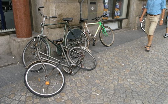 Tam gdzie dużo użytkowników rowerów, tam też czasem można natrafić na ich wraki