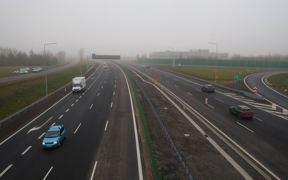 Trasa S7 na północ od Warszawy