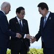 Prezydent USA Joe Biden, premier Japonii Fumio Kishida i prezydent Korei Południowej Yoon Suk Yeol