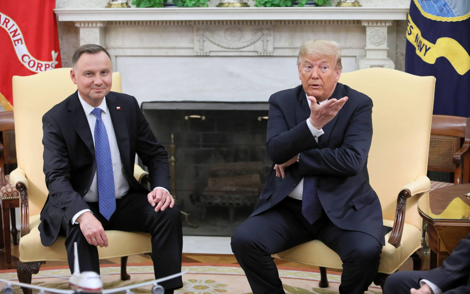 Prezydent Andrzej Duda z wizytą w Białym Domu u prezydenta Stanów Zjednoczonych Donalda Trumpa, foto