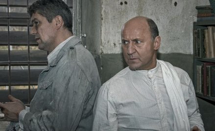 "Rozmowy z katem" w Teatrze TV. Na zdjęciu Andrzej Zieliński i Piotr Fronczewski