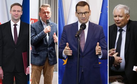 Marcin Mastalerek, Mariusz Błąszczak, Mateusz Morawiecki, Jarosław Kaczyński, Zbigniew Ziobro