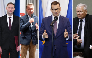 Marcin Mastalerek, Mariusz Błąszczak, Mateusz Morawiecki, Jarosław Kaczyński, Zbigniew Ziobro
