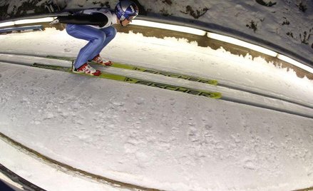 Trening Adama Małysza na Wielkiej Krokwi w Zakopanem