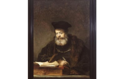 Rembrandt „Uczony przy pulpicie”